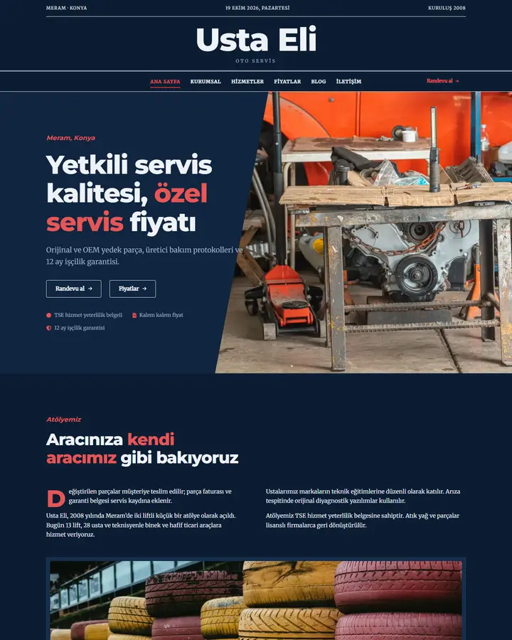 Tema 25 – Klasik Kurumsal tasarım önizlemesi